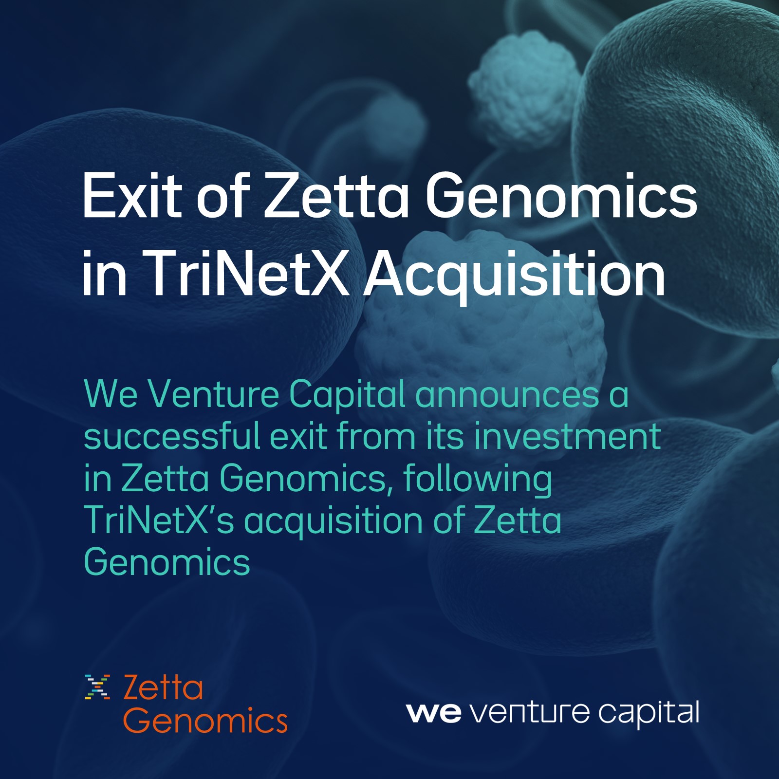 We VC Announces Exit of Zetta Genomics in TriNetX Acquisition